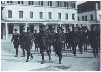 Primo de Rivera jenerala Loiolako koartelen inaugurazio ekitaldian, Donostian.<br><br>